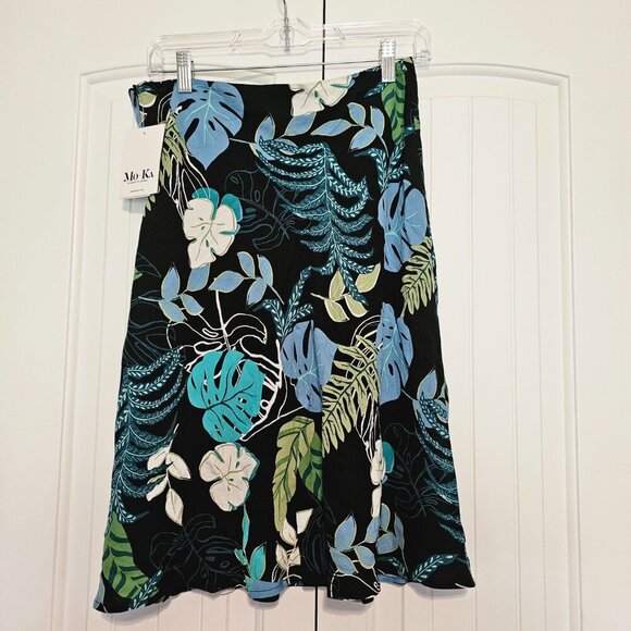 Mo-Ka Santa Fe Apparel Palm Print Skirt‎ and Top Set Made in USA Size Medium - Picture 5 of 15